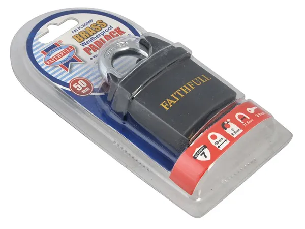 PVC Coated Brass Padlock 50mm 4 PVC Coated Brass Padlock 50mm - Image 2