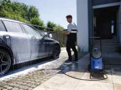 Nilfisk CORE 140 Powercontrol Premium Car Wash Pressure Washer 140 Bar 240V -HomeTool Haven KEW140PCPCW INUSE2