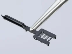 KNIPEX Stainless Steel Universal Blunt Nose Tweezers 120mm -HomeTool Haven KPX926443 INUSE2