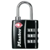 Master Lock TSA 3-Digit Combination Black Finish 30mm Padlock -HomeTool Haven MLK4680BLK