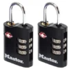 Master Lock TSA 3-Digit Combination Zinc 30mm Padlock X 2 1 Master Lock TSA 3-Digit Combination Zinc 30mm Padlock X 2 -HomeTool Haven MLK4686EURT BLACK