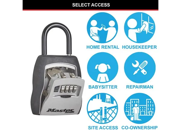 Master Lock 5400E Portable Shackled Combination Key Lock Box (Up To 3 Keys) 4 Master Lock 5400E Portable Shackled Combination Key Lock Box (Up To 3 Keys) - Image 2