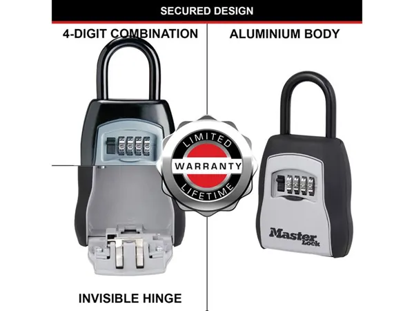 Master Lock 5400E Portable Shackled Combination Key Lock Box (Up To 3 Keys) 6 Master Lock 5400E Portable Shackled Combination Key Lock Box (Up To 3 Keys) - Image 4