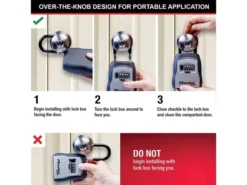 Master Lock 5400E Portable Shackled Combination Key Lock Box (Up To 3 Keys) 15 Master Lock 5400E Portable Shackled Combination Key Lock Box (Up To 3 Keys) -HomeTool Haven MLK5400E 6