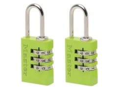 Master Lock Aluminium3-Digit Combination 20mm Padlock Colour X 2 9 Master Lock Aluminium3-Digit Combination 20mm Padlock Colour X 2 -HomeTool Haven MLK7620TCOL