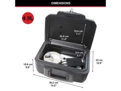 Master Lock Small Key Locking Fire & Water Chest -HomeTool Haven MLKH0100 5