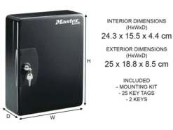 Master Lock Key Storage Lock Box For 25 Keys -HomeTool Haven MLKKB25ML 6