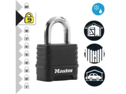 Master Lock Excellâ„¢ 4-Digit Black Finish Combination 50mm Padlock