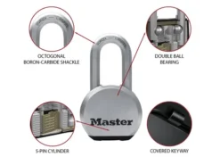Master Lock Excell™ Chrome Plated 54mm Padlock 11 Master Lock Excell™ Chrome Plated 54mm Padlock -HomeTool Haven MLKM830LH 4