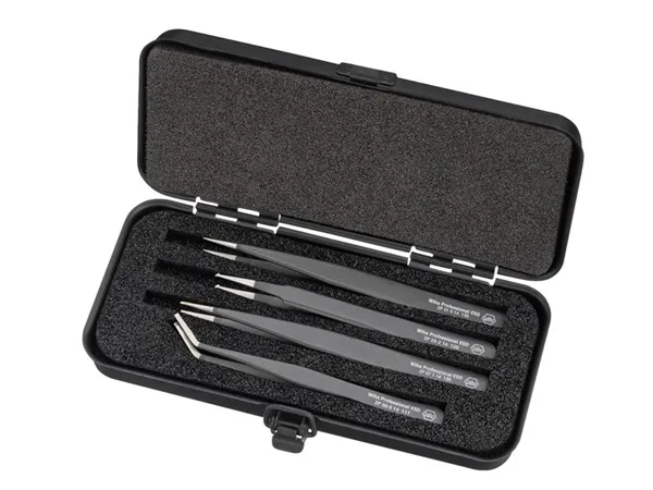 WIHA Professional ESD SMD Tweezer Set, 4 Piece 4 WIHA Professional ESD SMD Tweezer Set, 4 Piece - Image 2