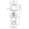 Combi Padlock With Slide Cover 50mm -HomeTool Haven YALY87955 LINEFRONT